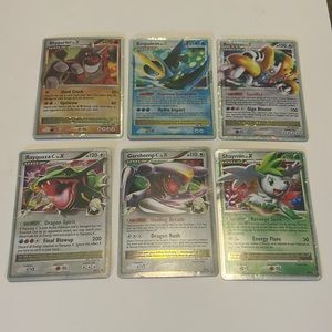 Pokémon Lv X cards lot of 6 Rayquaza C, Garchomp C Regigigas, Empoleon, Shaymin